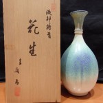 ★☆theou(ｻﾞｵｳ)ﾏｰｻ21店☆★骨董品高価買取中★☆清水焼　織部鶴首　花生 橘吉☆★～岐阜・大垣・各務原・瑞穂・本巣・山県市～