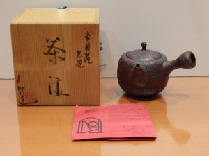 光影造　中野敦得　常滑焼　黒泥　茶注