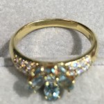 ♡♡♡販売　 買取　中古　リユース　ブランド　財布　貴金属　新入荷！　Ｋ18　アクアマリン/ダイヤ　リング　0.38ｃｔ　＃17　　　theou (ザオウ）　イオンモール姫路大津店にて販売中☆　　貴金属・ブランド品・洋酒・中国酒・骨董品・コスメの買取も、やってるよ☆　 ～姫路市・高砂市・加古川市・たつの市・太子町・英賀保・山崎・相生市・赤穂市～