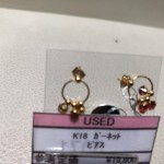 ☆リユースブランド/中古ブランドアクセサリー　Ｋ18　ガーネットピアス　theou（ザオウ）イオンモール姫路大津店にて販売中☆　貴金属・ブランド品・洋酒・中国酒・骨董品・コスメの買取も、やってるよ☆　 ～姫路市・高砂市・加古川市・たつの市・太子町・英賀保・山崎・相生市・赤穂市～