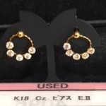 ★K18　Cz　ピアス　18金　金　ゴールド★販売中♪　theou(ザオウ)　イオンモール姫路大津店　買取　販売　高価買取★兵庫県★姫路市・たつの市・相生市・赤穂市・太子町