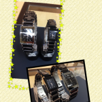 ～新品～腕時計(ファッションウォッチ)黒IzaxValentino(アイザックバレンティノ)IVG-8500ペアウォッチ ～買取可～
